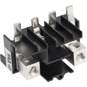 Schneider Electric Jumper bar assembly; 4-pole; 100A; front wiring w/ base; cover & screw; 40 ct.